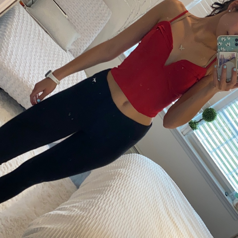 GUESS xs red crop top